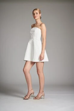 Alanna Dress - Ivory/Pearls -SACHIN & BABI Shop ALANNADRESS IVORYPEARLS SIDE