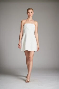 Alanna Dress - Ivory/Pearls -SACHIN & BABI Shop ALANNADRESS WHITEPEARL FRONT
