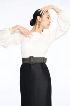 ASTOR GOWN - IVORY/BLACK -SACHIN & BABI Shop AstorDetail