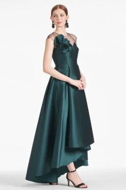 Blakely Gown - Forest Green -SACHIN & BABI Shop BLAKELYGOWN FORESTGREEN SIDE