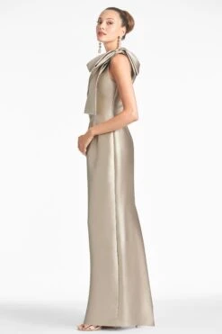 BONNIE GOWN - PEWTER -SACHIN & BABI Shop BONNIEGOWN PEWTER SIDE
