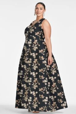 Brooke Gown - Black Venetia Petal -SACHIN & BABI Shop BROOKEGOWN BLACKVENETIAPETALS SIDE2 d906c2f2 0b4d 4c0d baf4 a0647ed26eab
