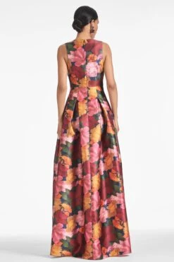Brooke Gown - Bella Bouquet -SACHIN & BABI Shop BROOKEGOWN BELLABOUQUET BACK