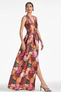 Brooke Gown - Bella Bouquet -SACHIN & BABI Shop BROOKEGOWN BELLABOUQUET SIDE