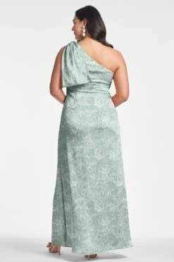 Chelsea Gown - Sage Painted Floral -SACHIN & BABI Shop CHELSEAGOWN SAGEPAINTEDFLORAL BACK4