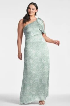 Chelsea Gown - Sage Painted Floral -SACHIN & BABI Shop CHELSEAGOWN SAGEPAINTEDFLORAL FRONT6