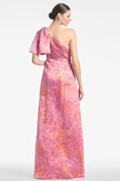 Chelsea Gown - Pastel Sunset Hydrangea -SACHIN & BABI Shop CHELSEAGOWN LIGHTSUNSETHYDRANGEA BACK