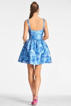 Cora Dress - Mediterranean Blooms -SACHIN & BABI Shop CORADRESS MEDITERRANEANBLOOM BACK