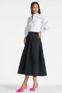Elizabeth Top - White -SACHIN & BABI Shop ELIZABETHTOP LEIGHTONSKIRT WHITE SIDE2
