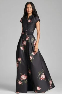 Marta Gown - Noir Blossom -SACHIN & BABI Shop E COM 421