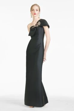 Ines Gown - Black 9 Ines Gown - Black -SACHIN & BABI Shop F18G18 001 INESGOWN BLACK FRONT