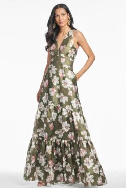 Rori Gown - Moss Magnolia -SACHIN & BABI Shop F231G06 381 2