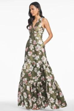 Rori Gown - Moss Magnolia -SACHIN & BABI Shop F231G06 381 3