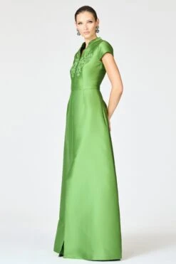 EMBELLISHED MARNI GOWN - TSAVORITE -SACHIN & BABI Shop F251G62 311 3