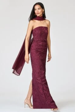 EMBELLISHED EMMY SCARF - BORDEAUX -SACHIN & BABI Shop F252G28 602 7