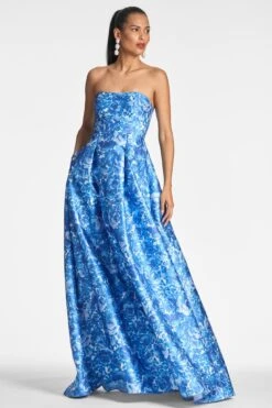 Giovanna Gown - Mediterranean Blooms -SACHIN & BABI Shop GIOVANNAGOWN MEDITERRANEANBLOOM FRONT