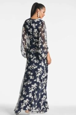 Jenny Gown - Navy Venetia Petal -SACHIN & BABI Shop JENNYGOWN NAVYVENETIAPETAL BACK b36f94ef 0b9c 4ebd a3c4 cd8a8ba7be32