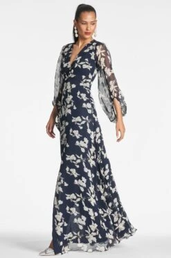 Jenny Gown - Navy Venetia Petal -SACHIN & BABI Shop JENNYGOWN NAVYVENETIAPETAL SIDE2 0c97a1ae b3fa 4e5a a82d a9d0e6e194c3
