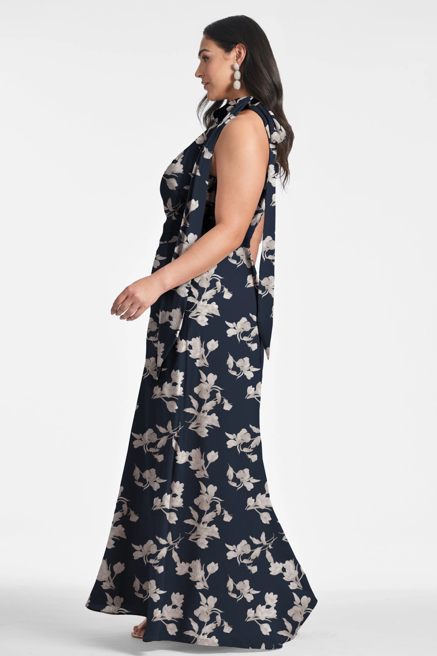Kayla Gown - Navy Venetia Petal 7 Kayla Gown - Navy Venetia Petal - Image 5