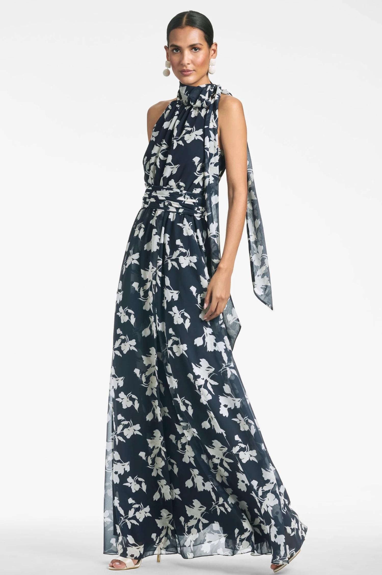 Kayla Gown - Navy Venetia Petal 3 Kayla Gown - Navy Venetia Petal