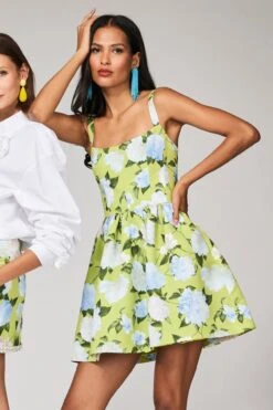 SAMIRA DRESS - CITRINE PEONIES -SACHIN & BABI Shop LOOK 01 021