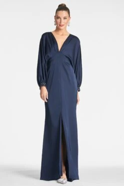 Maia Gown - Midnight -SACHIN & BABI Shop MAIAGOWN MIDNIGHT FRONT