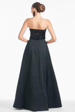 Lillian Gown - Black -SACHIN & BABI Shop R251G08 001 6