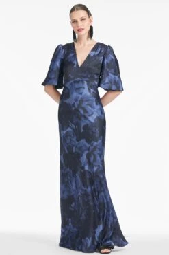 Mae Gown - Deep Ocean Bouquet -SACHIN & BABI Shop R251G25 405 3