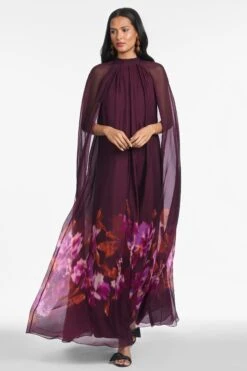 Tiana Gown - Mixed Berry Ikat Border -SACHIN & BABI Shop R252G03 604 2