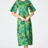 EMBELLISHED LEMIE DRESS - EMPRESS GREEN ROSES -SACHIN & BABI Shop R261D06 353 2
