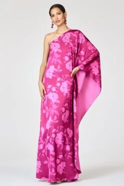 EMBELLISHED DEMI GOWN - RHODOLITE ROSES