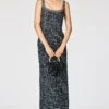EMBELLISHED TWEED LANA GOWN - OBSIDIAN FROST -SACHIN & BABI Shop R261G05 001