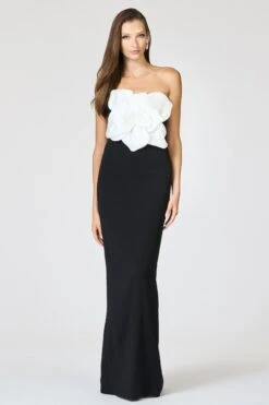 MARIST GOWN - IVORY BLACK -SACHIN & BABI Shop R261G12 001 3