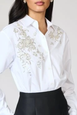 EMBELLISHED TATIA TOP - WHITE 10 EMBELLISHED TATIA TOP - WHITE -SACHIN & BABI Shop R261S01 001 6