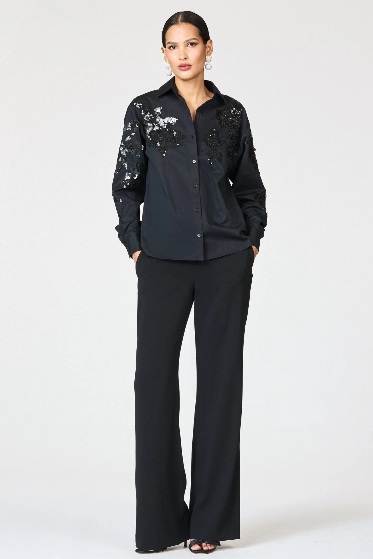 EMBELLISHED PARADISO TOP - BLACK 3 EMBELLISHED PARADISO TOP - BLACK