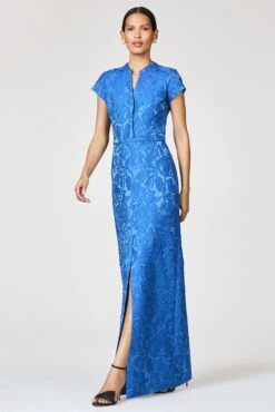 CLOQUE LYNN GOWN - MOONBEAM -SACHIN & BABI Shop R262G13 498