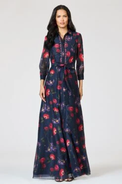EMBELLISHED ADDISON GOWN - MIDNIGHT JARDIN -SACHIN & BABI Shop R262G17 418 2