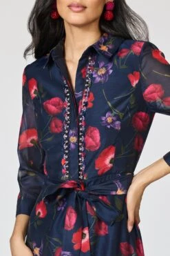 EMBELLISHED ADDISON GOWN - MIDNIGHT JARDIN -SACHIN & BABI Shop R262G17 418 9