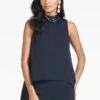 Keaton Top - Midnight 1 Keaton Top - Midnight -SACHIN & BABI Shop S21T04 401 KEATONTOP MIDNIGHT FRONT 1 CROP