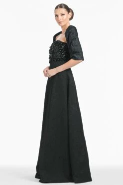 THE HUG SHAWL - BLACK JACQUARD CLOQUE -SACHIN & BABI Shop S242J02 410 2 BLACK