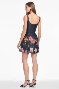 CAROLINE DRESS - DARK MIDNIGHT GARDEN -SACHIN & BABI Shop S251D05 413 4