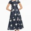 JACKIE DRESS - DARK MIDNIGHT CARNATIONS -SACHIN & BABI Shop S251D44 419 2