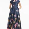 MARTA GOWN - DARK MIDNIGHT GARDEN -SACHIN & BABI Shop S251G05 413 2