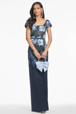EMBELLISHED GRACE GOWN - NIGHT SKY PRIMA GARDEN -SACHIN & BABI Shop S251G07 412