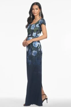 EMBELLISHED GRACE GOWN - NIGHT SKY PRIMA GARDEN -SACHIN & BABI Shop S251G07 412 4