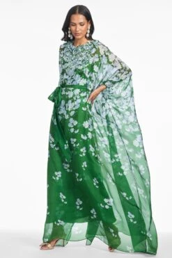 GILDA GOWN - KELLY GREEN DEGRADE FLORALS -SACHIN & BABI Shop S251G49F 358 2