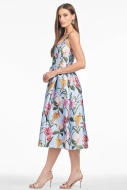 OLENA DRESS - GLACIAL BLUE BLOSSOMS -SACHIN & BABI Shop S252D16 456 4