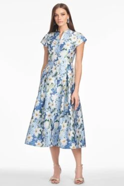 MARTINE DRESS - SKY BLUE STAR LILLIES -SACHIN & BABI Shop S252D19 461