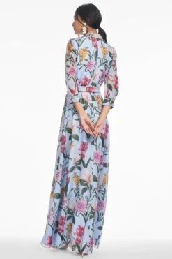 ADDISON GOWN - GLACIAL BLUE BLOSSOMS -SACHIN & BABI Shop S252G21 456 6