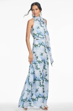 KAYLA GOWN - GLACIAL PEONIES -SACHIN & BABI Shop S252G29 458 3